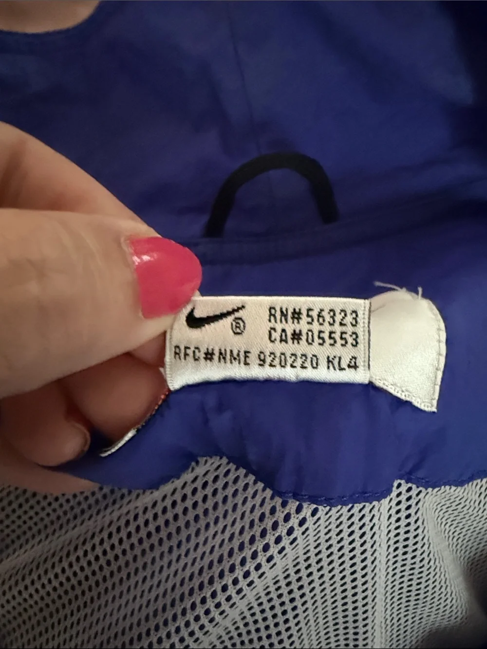 Vintage 90s Nike Blue Windbreaker Jacket Youth XL 16-18